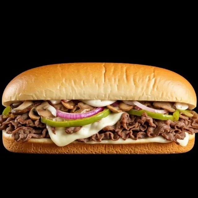 Catering Philly Cheesesteak Sub.