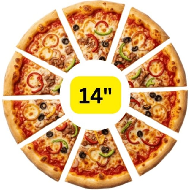 14" Medium Pizza.